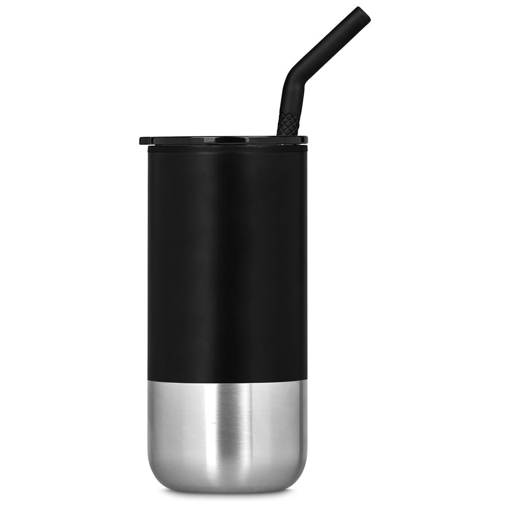 Kooshty Cheerio Stainless Steel & Plastic Double-Wall Tumbler & Straw – 480ml