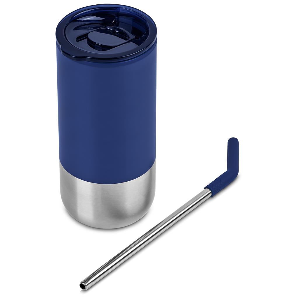 Kooshty Cheerio Stainless Steel & Plastic Double-Wall Tumbler & Straw – 480ml