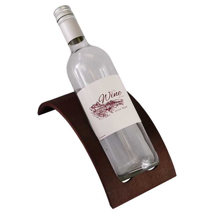 Curved Wooden Wine Bottle Holder