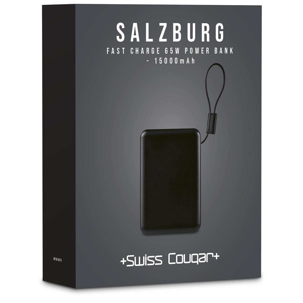 Swiss Cougar Salzburg Fast Charge 65W PD & QC Power Bank - 15 000mAh