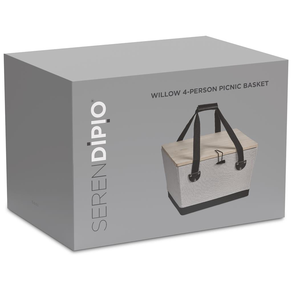 Serendipio Willow 4-Person Picnic Basket