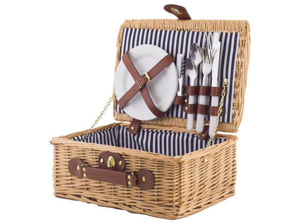 2-Person Rattan Picnic Basket - Small
