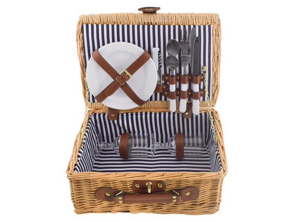 2-Person Rattan Picnic Basket - Small