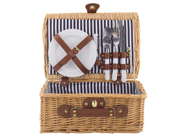 2-Person Rattan Picnic Basket - Small