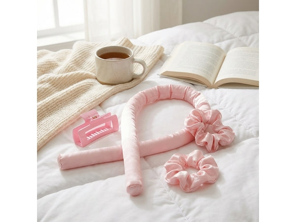 4-Piece Heatless Hair Curling Set
