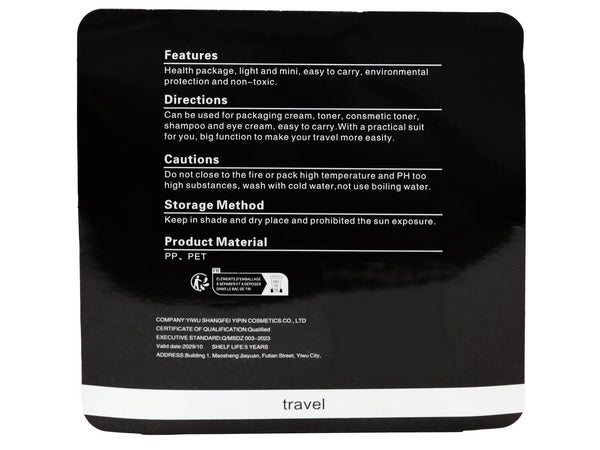 5-Piece Refillable Travel Bottle Set